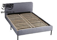 Customized Fabric Upholstered Platform Bed Frame , Wall Platform Bed
